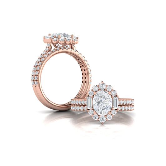 Matching Bands Wedding Band in 14K Rose Gold by Vlora Bridal