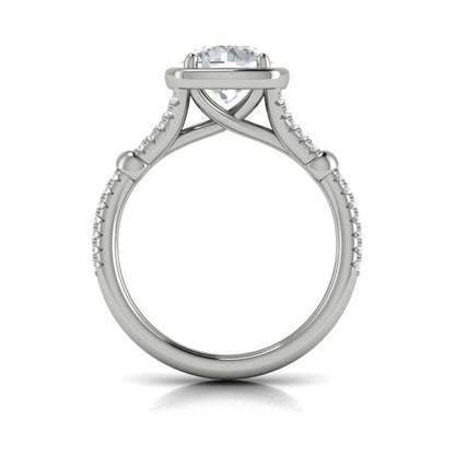 Diamond Frame Pavé Engagement Ring