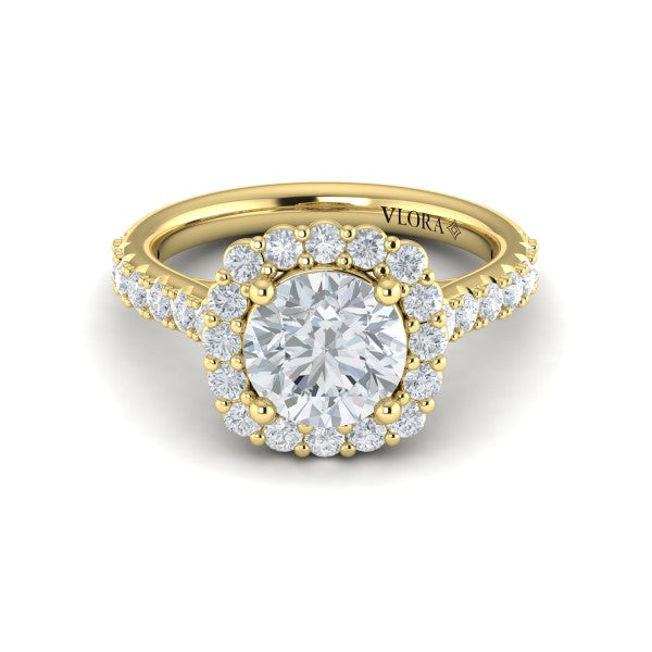 Bloom Halo Round Engagement Ring