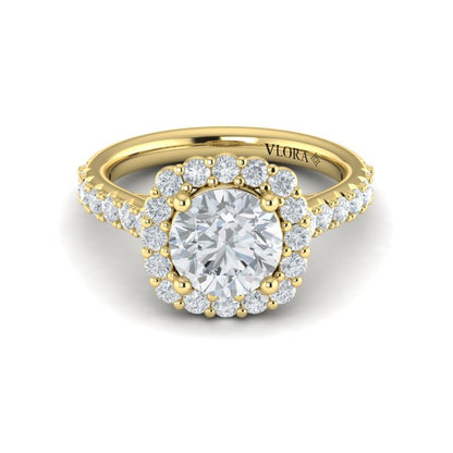 Bloom Halo Round Engagement Ring