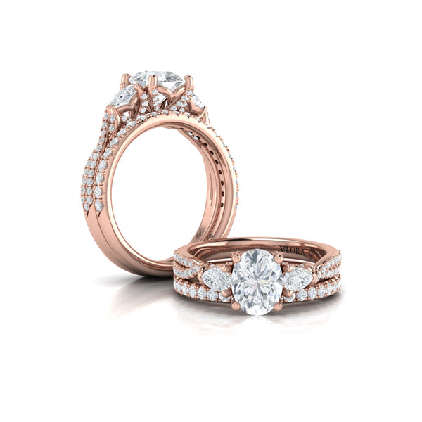 Brilliantly Entwined Three Stone Engagement Ring