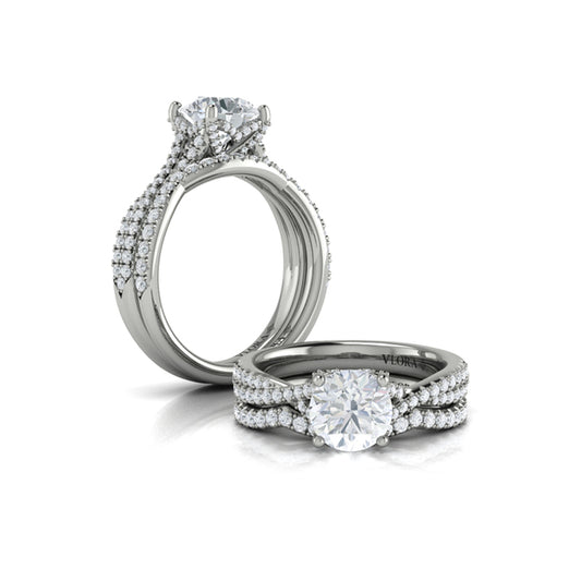 Matching Bands Wedding Band in Platinum by Vlora Bridal