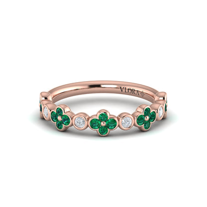 Stackables Wedding Band in 14K Rose Gold by Vlora Bridal