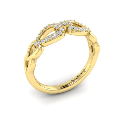 Diamond Double Open Tear Drop Link Bracelet