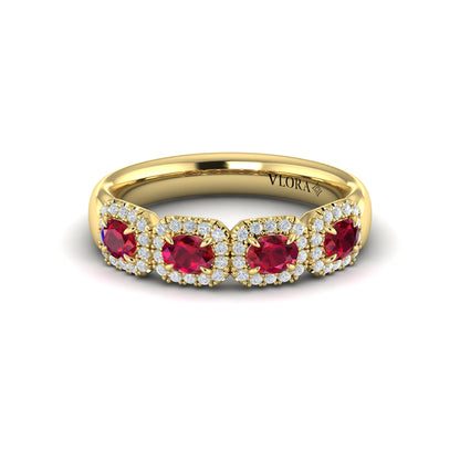 Diamond and Ruby Statement Ring