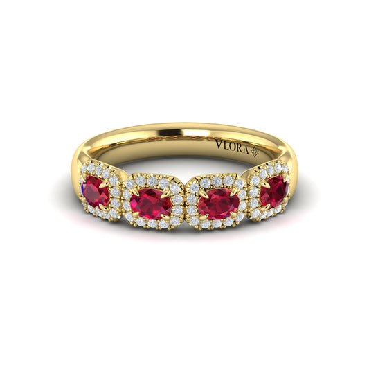 Diamond and Ruby Statement Ring