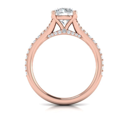 Charming Cathedral Split Shank Engagement Ring