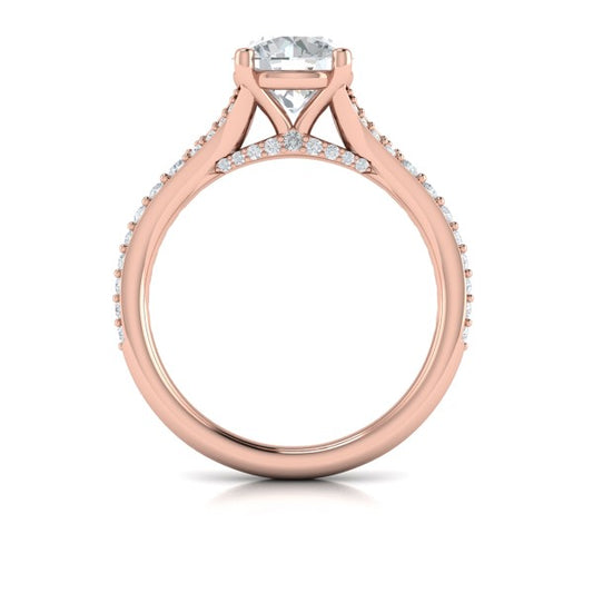 Charming Cathedral Split Shank Engagement Ring