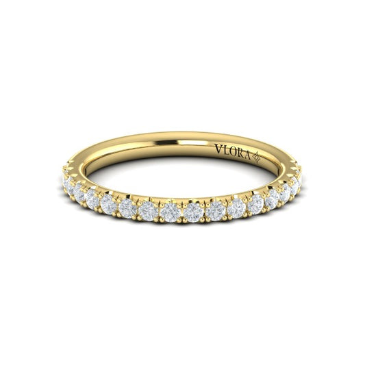 Matching Bands Wedding Band in 14K Yellow Gold by Vlora Bridal