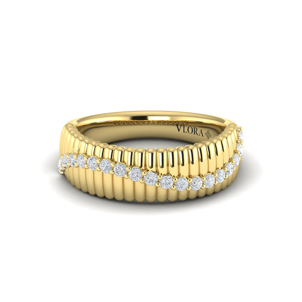 Fluted Wave Ring