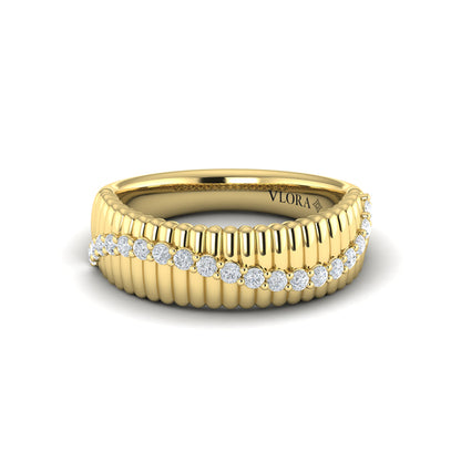 Fluted Wave Ring