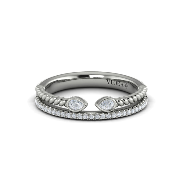 Stackables Wedding Band in Platinum by Vlora Bridal