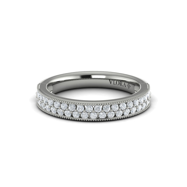 Vintage-Inspired Pave Stackable Band