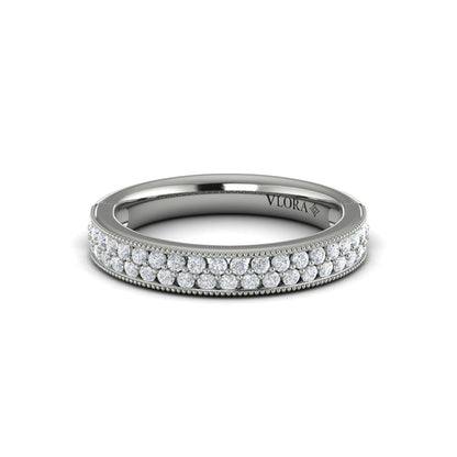 Vintage-Inspired Pave Stackable Band