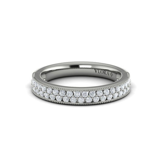 Vintage-Inspired Pave Stackable Band