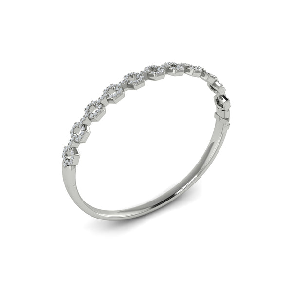 Diamond Open Link Bangle