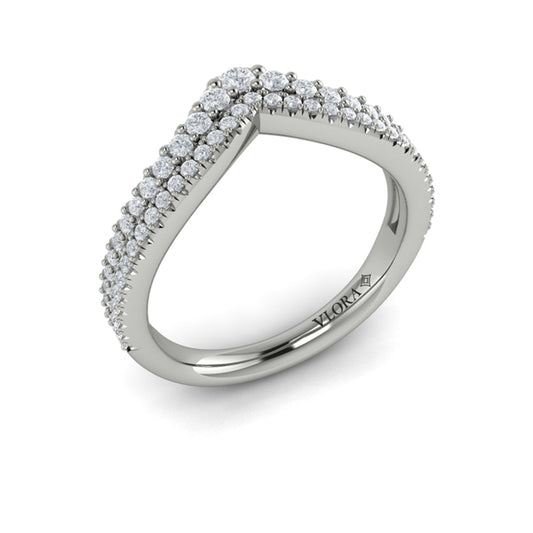 Contour Bands Wedding Band in Platinum by Vlora Bridal