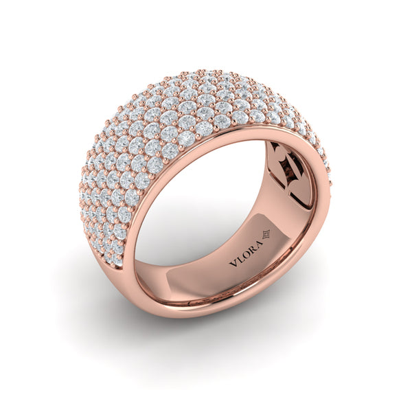 Diamond Multi-Row Statement Ring