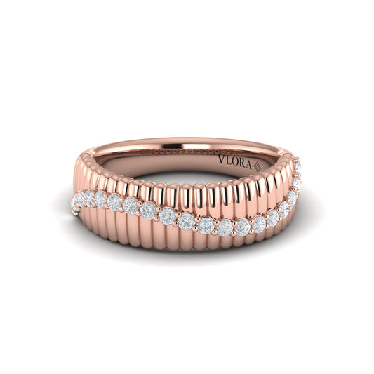 Fluted Wave Ring
