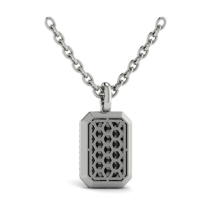 Diamond Medallion Alphabet Pendant Link Necklace, A