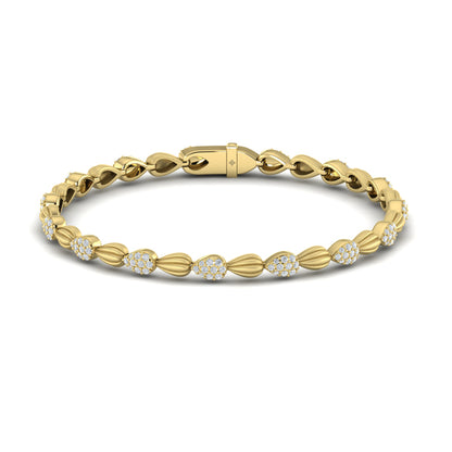 Scalloped Bracelet with Satin Finish