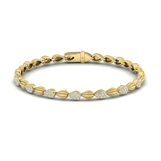Scalloped Bracelet with Satin Finish