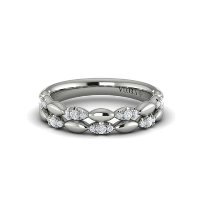 Stackables Wedding Band in Platinum by Vlora Bridal