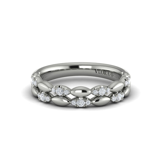 Stackables Wedding Band in Platinum by Vlora Bridal