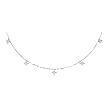 Multi Diamond Vlora Star Tassel Necklace