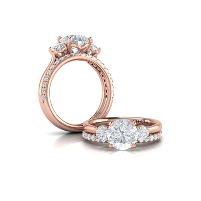 Matching Bands Wedding Band in 14K Rose Gold by Vlora Bridal