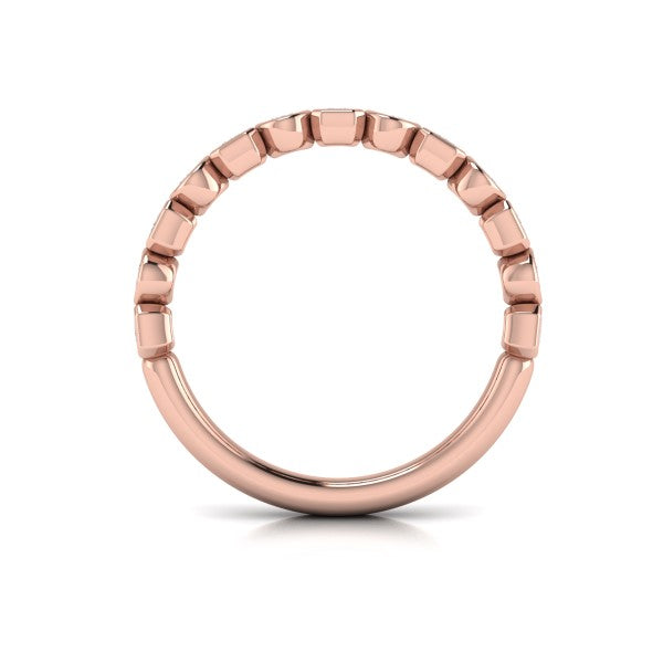 Geometric Bezel-Set Stackable Band