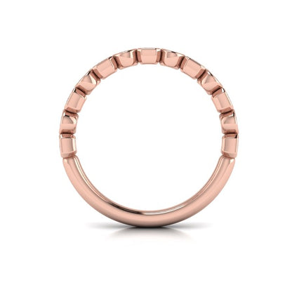Geometric Bezel-Set Stackable Band