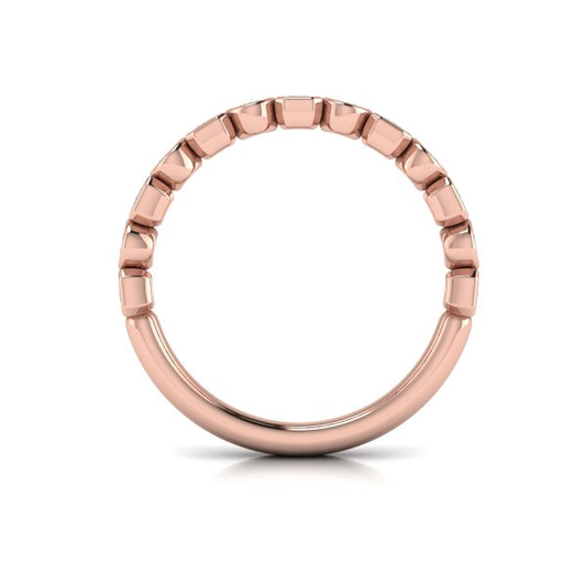 Geometric Bezel-Set Stackable Band