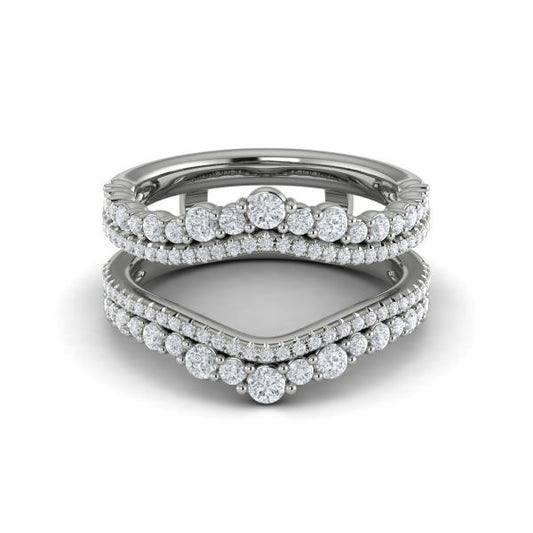 Enhancer Wedding Band in Platinum by Vlora Bridal