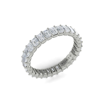 Bold Emerald Cut Eternity Ring