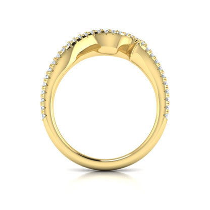 Matching Band for Modern Swirl Pavé Halo Engagement Ring
