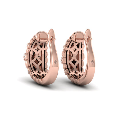 Diamond Pavé Spiral Huggie Earrings