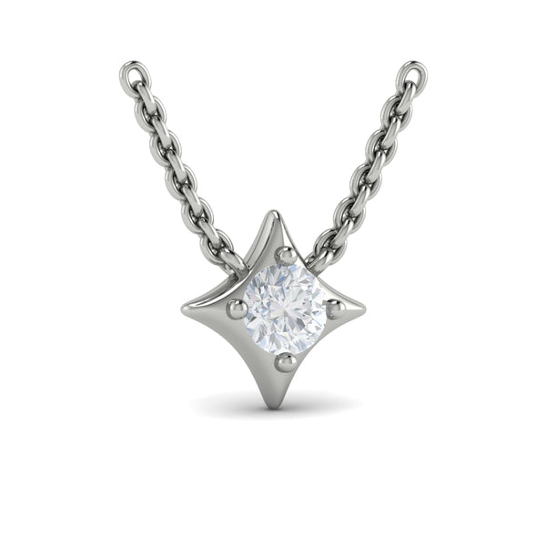 Single Diamond Vlora Star Pendant Necklace