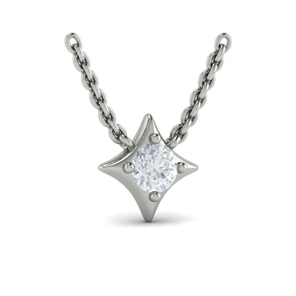 Single Diamond Vlora Star Pendant Necklace