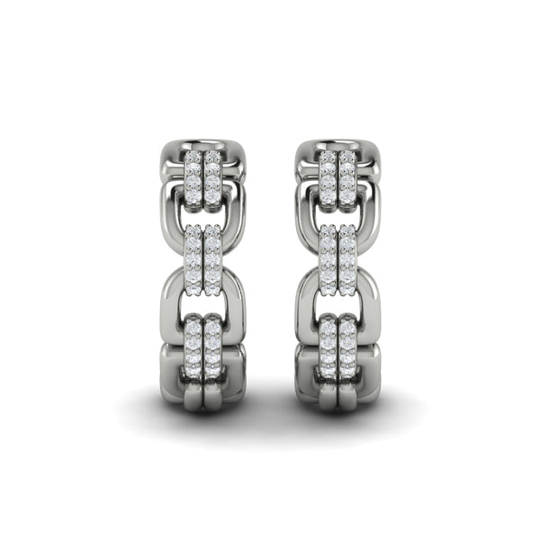Linked Curves with Diamond Accent Earrings