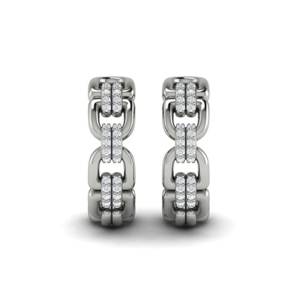 Linked Curves with Diamond Accent Earrings