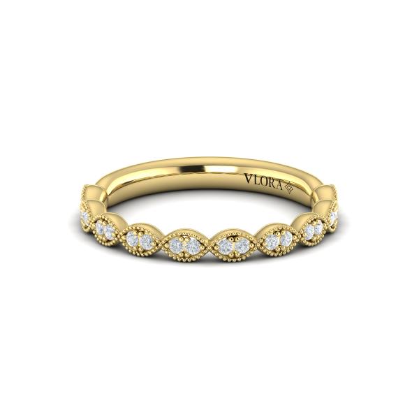 Matching Bands Wedding Band in 14K Yellow Gold by Vlora Bridal