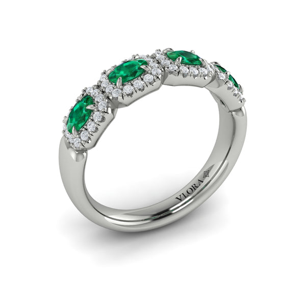 Diamond and Emerald Statement Ring