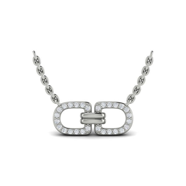 Linked Curves with Diamond Accent Pendant