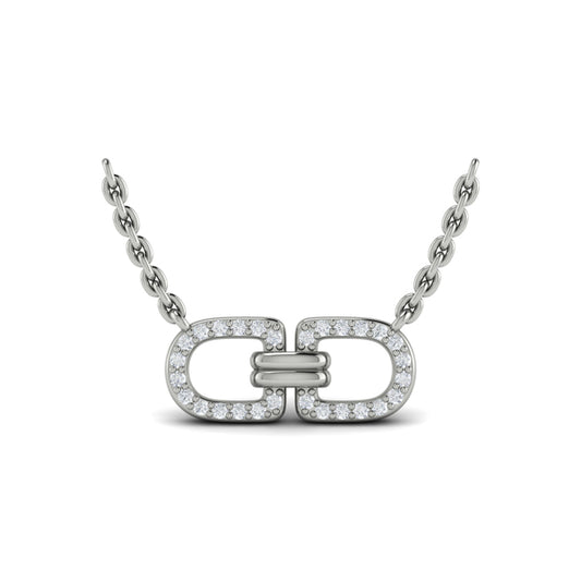 Linked Curves with Diamond Accent Pendant