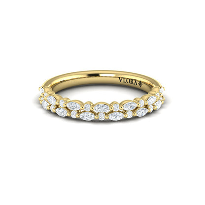 Marquise and Round Stackable Band
