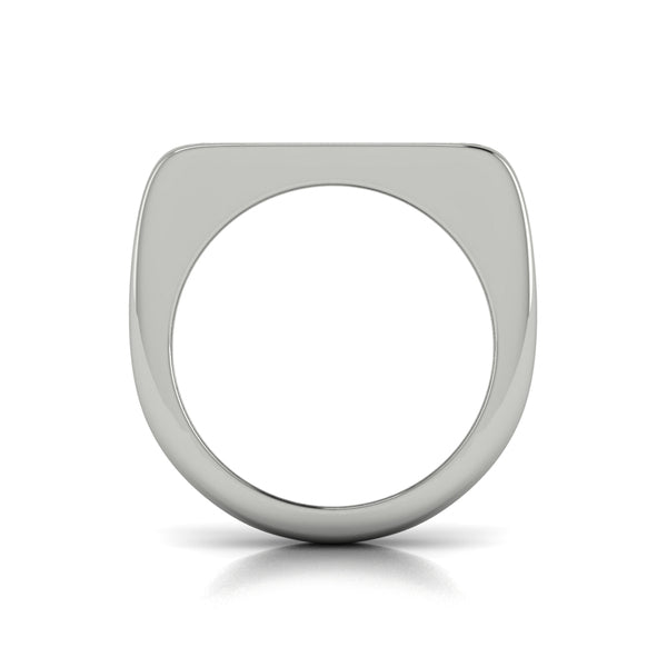 Diamond Baguette and Round Flat Top Ring