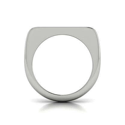 Diamond Baguette and Round Flat Top Ring