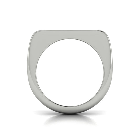 Diamond Baguette and Round Flat Top Ring