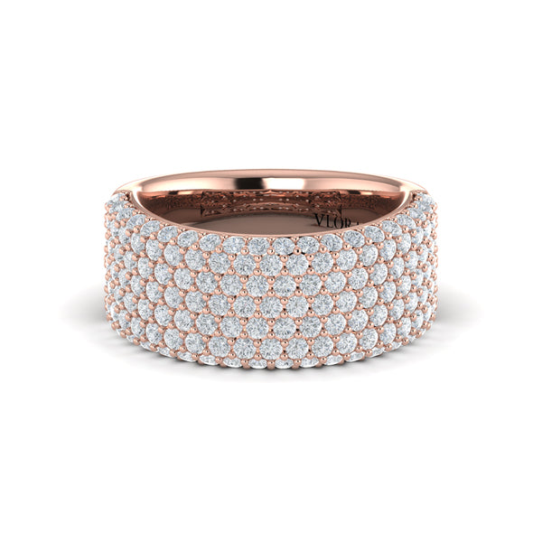 Diamond Multi-Row Statement Ring